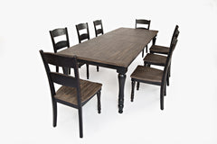 Madison County Vintage Black Ext Dining Table w/ 8 Chairs - Ornate Home
