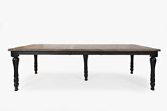Madison County Vintage Black Ext Dining Table w/ 8 Chairs - Ornate Home