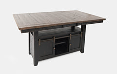 Madison County Vintage Black High/Low Ext Dining Table - Ornate Home