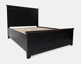 Madison County Vintage Black King Panel Bed - Ornate Home