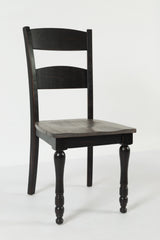 Madison County Vintage Black Ladderback Chair (Set of 2) - Ornate Home