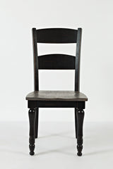 Madison County Vintage Black Ladderback Chair (Set of 2) - Ornate Home