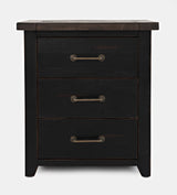 Madison County Vintage Black Power Nightstand - Ornate Home