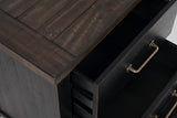 Madison County Vintage Black Power Nightstand - Ornate Home