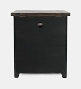 Madison County Vintage Black Power Nightstand - Ornate Home