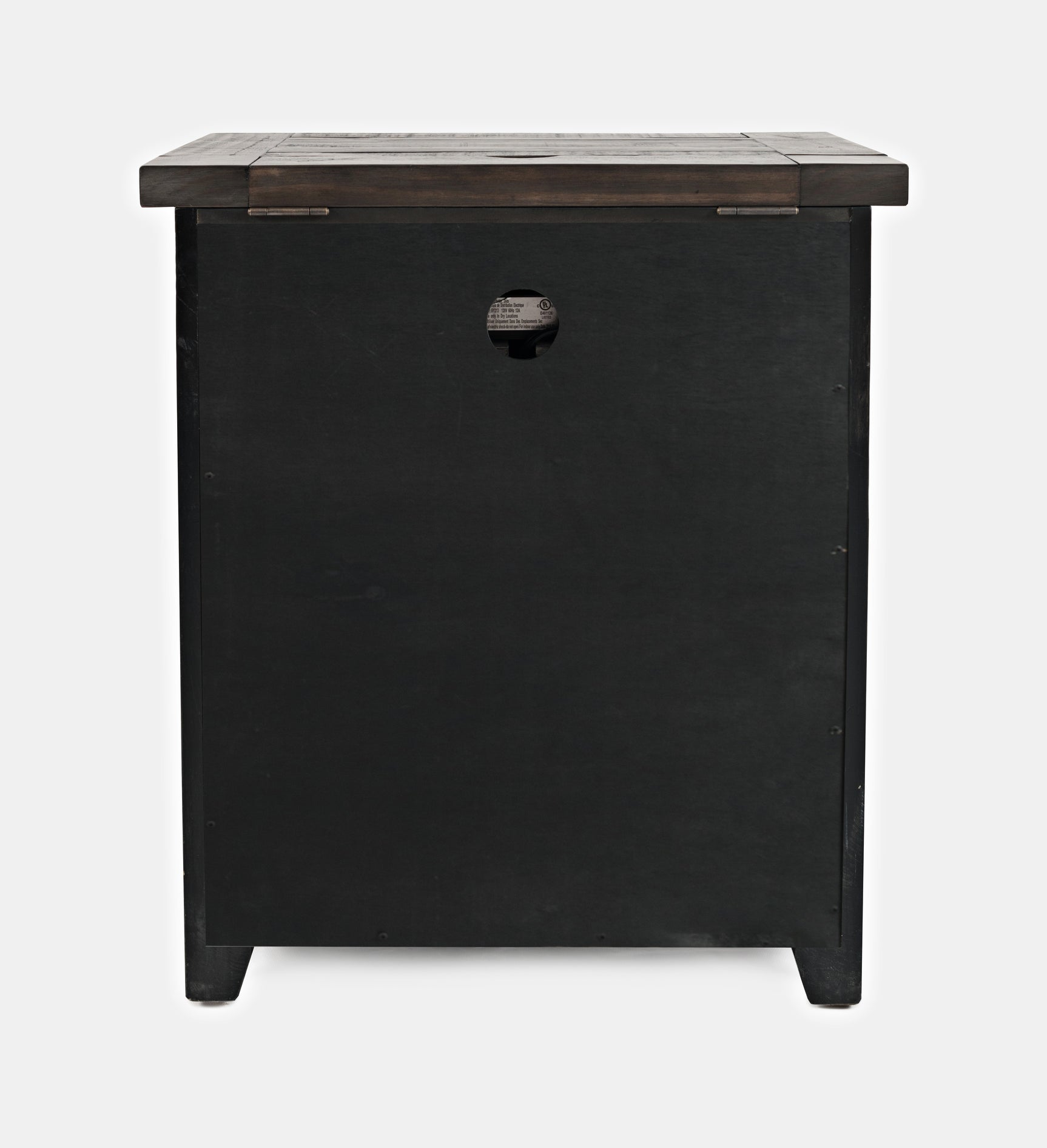 Madison County Vintage Black Power Nightstand - Ornate Home