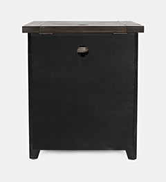 Madison County Vintage Black Power Nightstand - Ornate Home