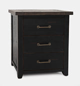 Madison County Vintage Black Power Nightstand - Ornate Home