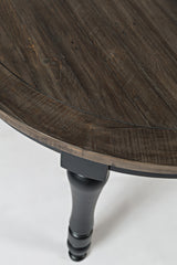 Madison County Vintage Black Round to Oval Dining Table - Ornate Home