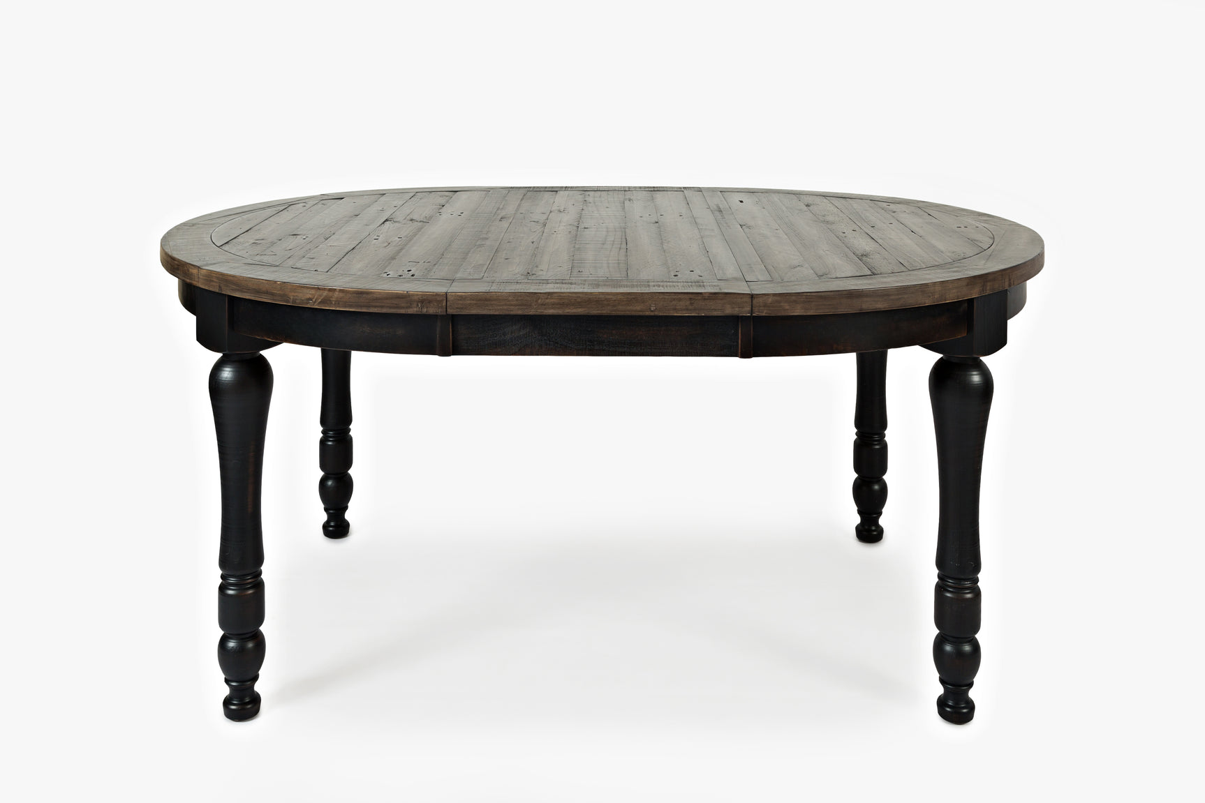 Madison County Vintage Black Round to Oval Dining Table - Ornate Home