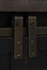 Madison County Vintage Black Server Hutch - Ornate Home