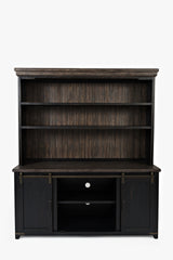 Madison County Vintage Black Server Hutch - Ornate Home