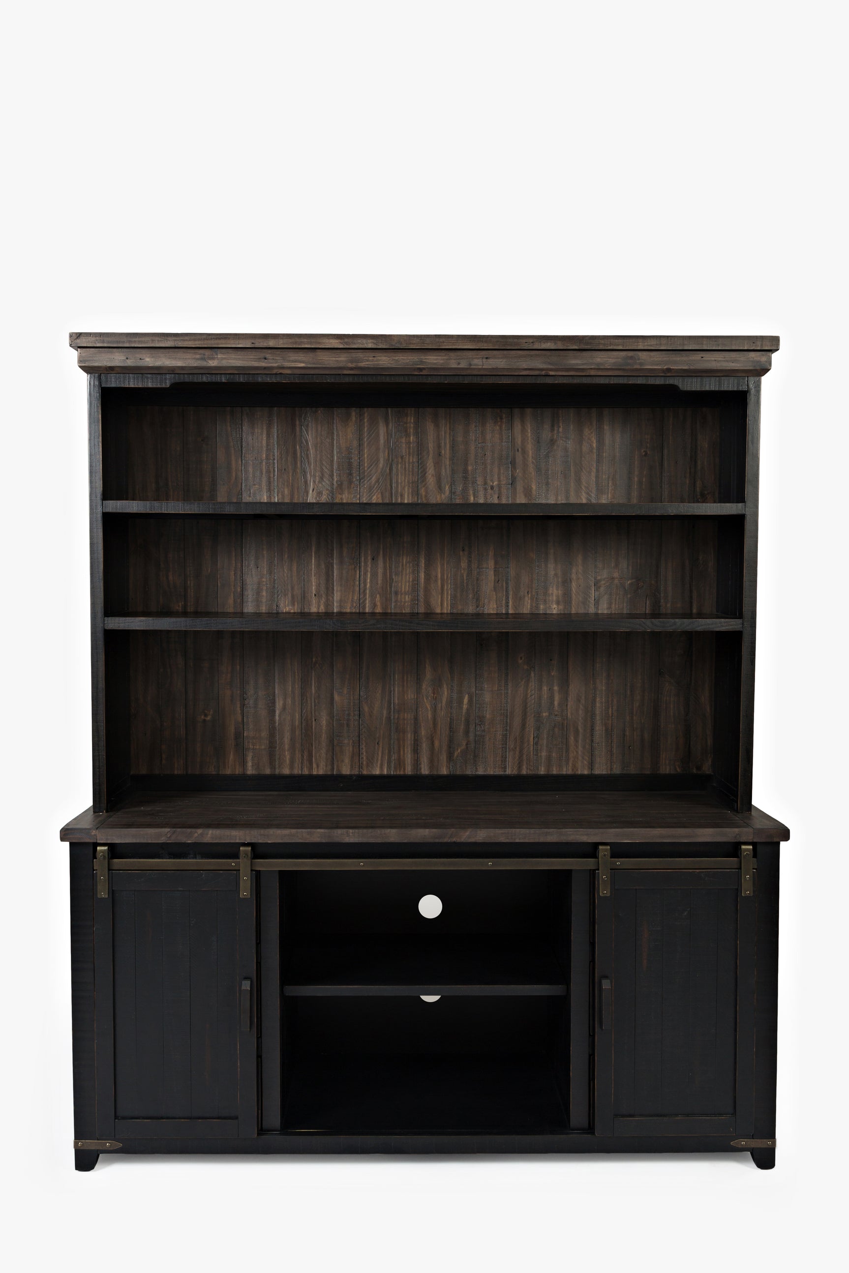 Madison County Vintage Black Server Hutch - Ornate Home