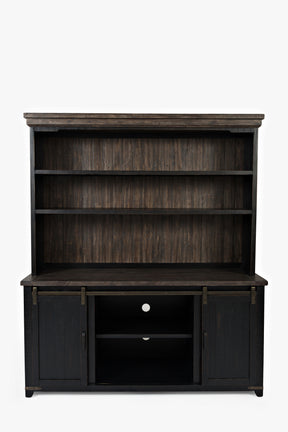 Madison County Vintage Black Server Hutch - Ornate Home