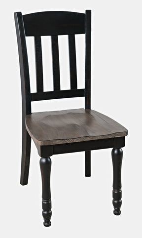 Madison County Vintage Black Slatback Chair (Set of 2) - Ornate Home