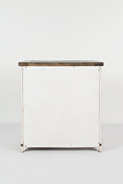 Madison County Vintage White 32 Barn Door Accent Cabinet - Ornate Home