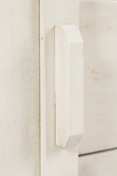 Madison County Vintage White 32 Barn Door Accent Cabinet - Ornate Home