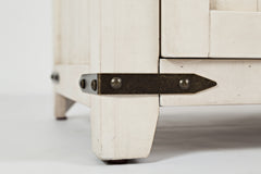 Madison County Vintage White 32 Barn Door Accent Cabinet - Ornate Home