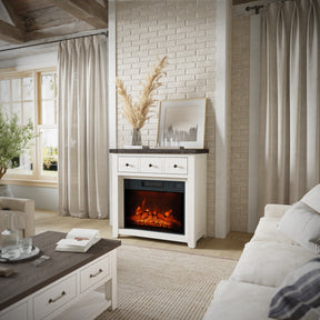 Madison County Vintage White 32 Fireplace - Ornate Home