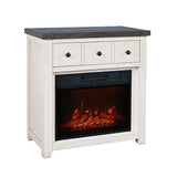Madison County Vintage White 32 Fireplace - Ornate Home