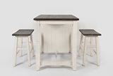 Madison County Vintage White 3pc Counter Set - Ornate Home