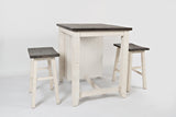 Madison County Vintage White 3pc Counter Set - Ornate Home