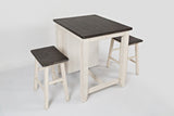 Madison County Vintage White 3pc Counter Set - Ornate Home