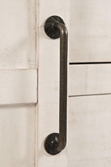 Madison County Vintage White 5-Piece Queen Barn Door Bedroom Set - Ornate Home