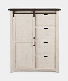 Madison County Vintage White 5-Piece Queen Panel Bedroom Set - Ornate Home