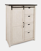 Madison County Vintage White 5-Piece Queen Panel Bedroom Set - Ornate Home