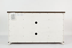 Madison County Vintage White 60 Barn Door Server - Ornate Home