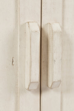 Madison County Vintage White 60 Barn Door Server - Ornate Home