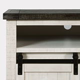 Madison County Vintage White 64 Fireplace w/ Logset - Ornate Home