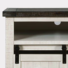 Madison County Vintage White 64 Fireplace w/ Logset - Ornate Home