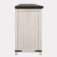 Madison County Vintage White 64 Fireplace with Logset - Ornate Home