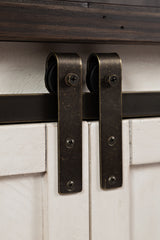 Madison County Vintage White 70 Barn Door Server - Ornate Home