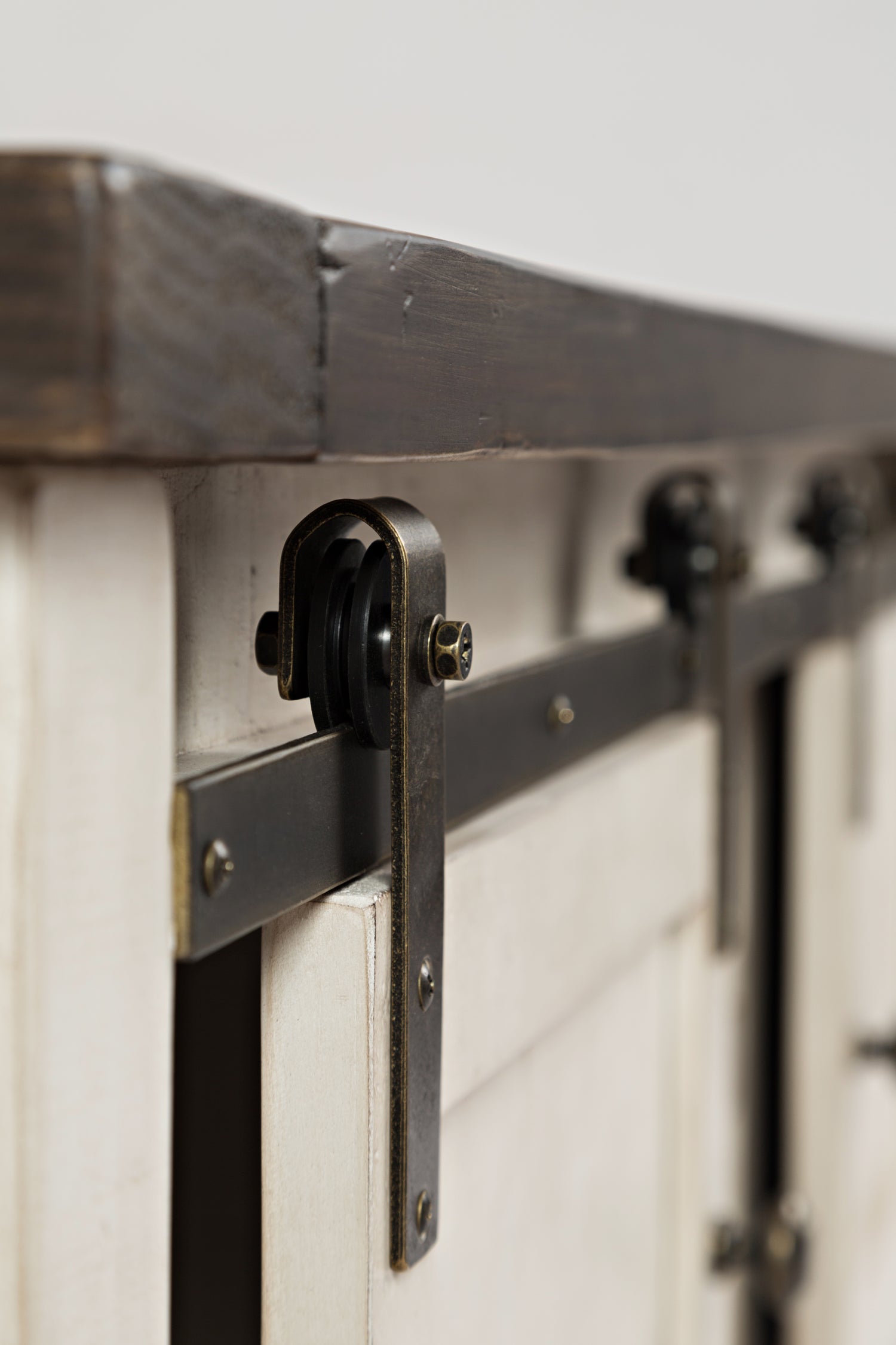 Madison County Vintage White Barn Door Cocktail Table - Ornate Home