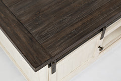 Madison County Vintage White Barn Door Cocktail Table - Ornate Home