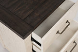 Madison County Vintage White/Barnwood Power Nightstand - Ornate Home