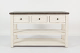 Madison County Vintage White Console Table - Ornate Home
