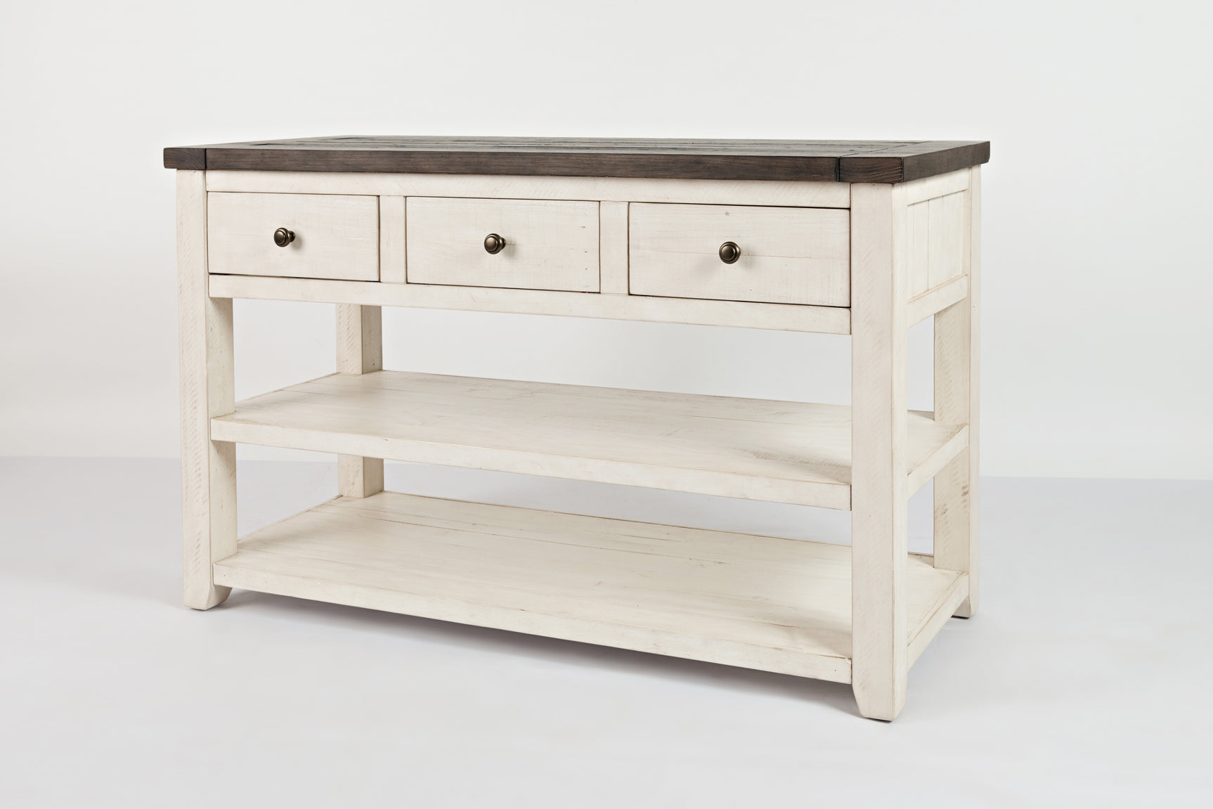 Madison County Vintage White Console Table - Ornate Home