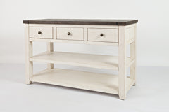Madison County Vintage White Console Table - Ornate Home