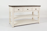Madison County Vintage White Console Table - Ornate Home