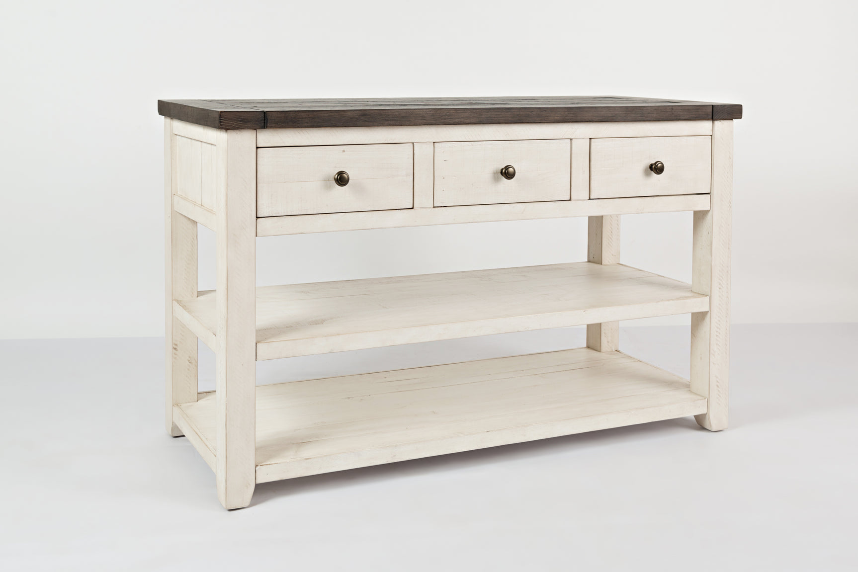 Madison County Vintage White Console Table - Ornate Home