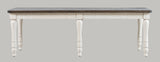 Madison County Vintage White Dining Bench - Ornate Home