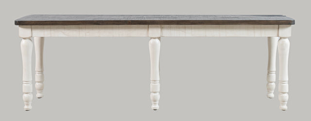Madison County Vintage White Dining Bench - Ornate Home