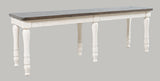 Madison County Vintage White Dining Bench - Ornate Home