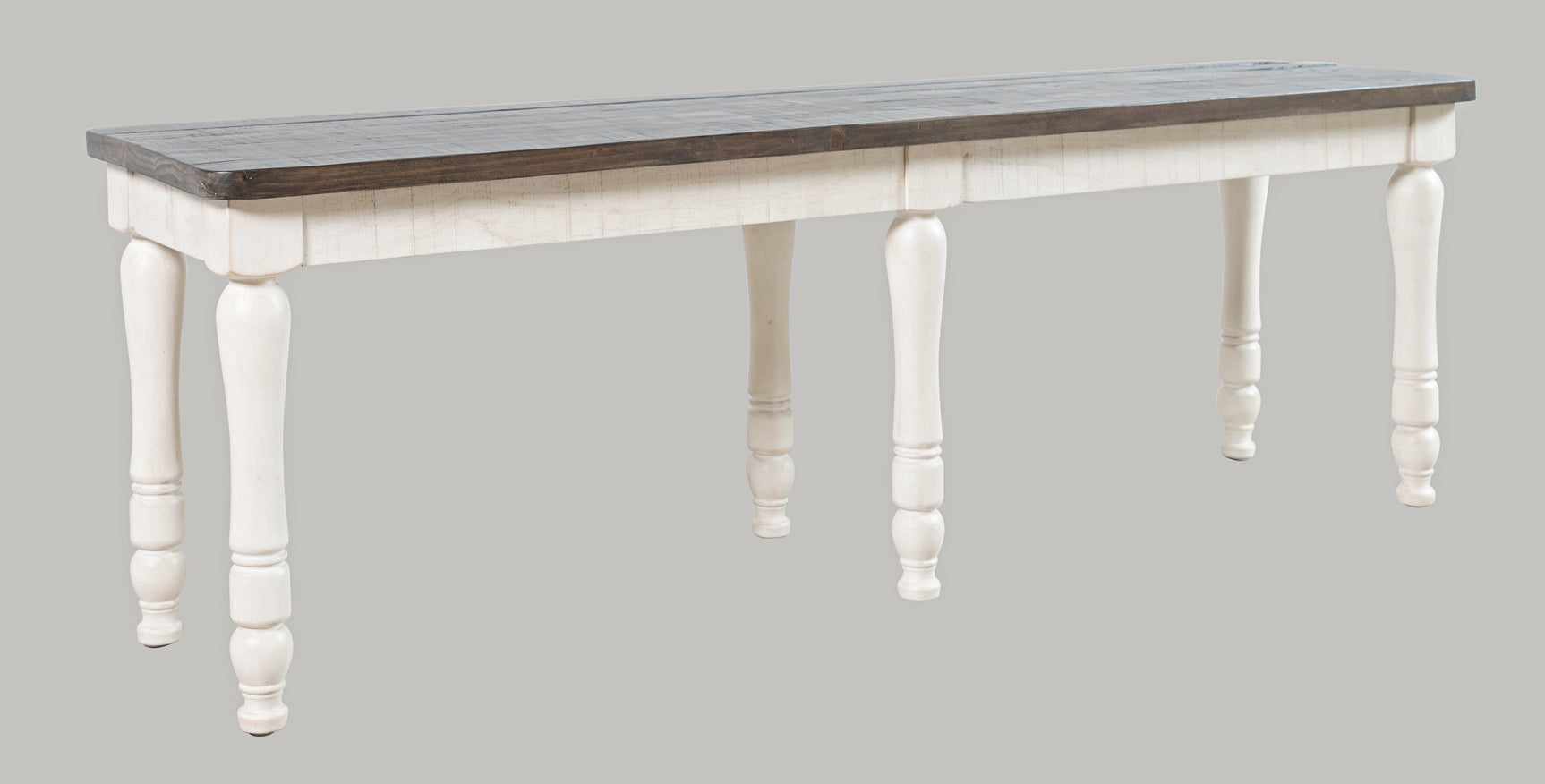 Madison County Vintage White Dining Bench - Ornate Home