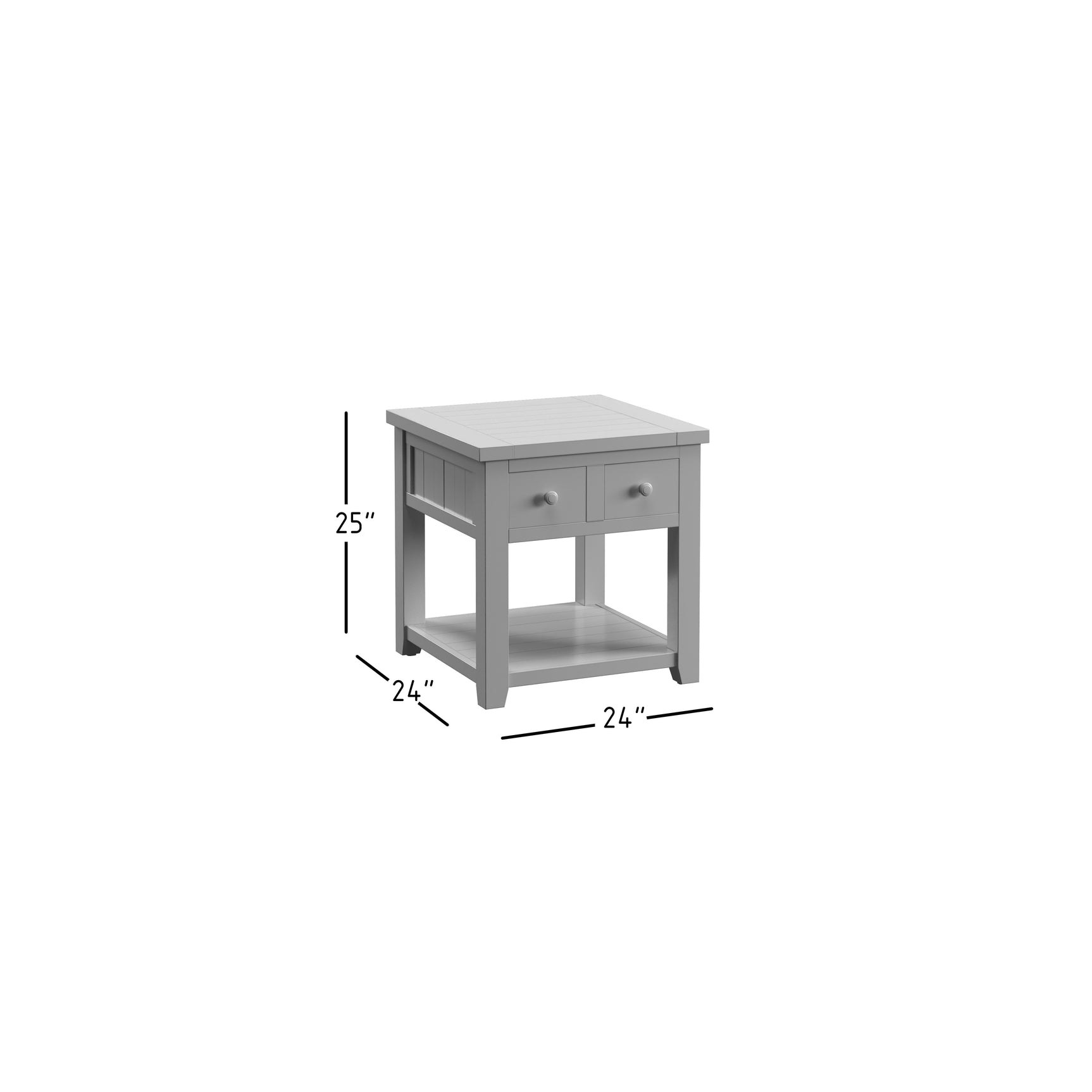 Madison County Vintage White End Table - Ornate Home