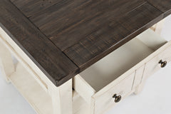 Madison County Vintage White End Table - Ornate Home